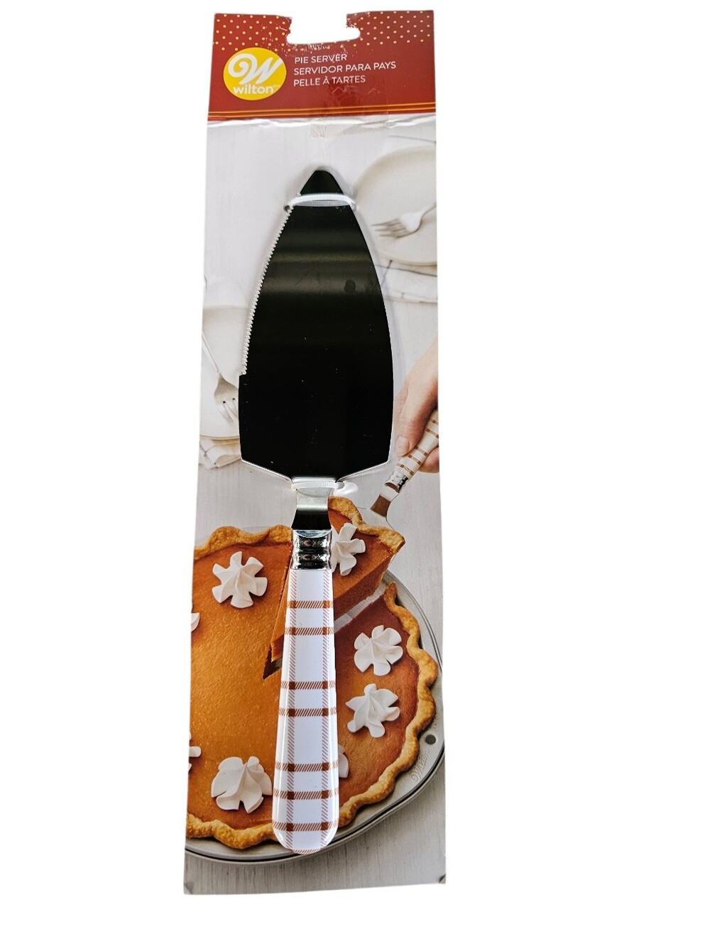 Wilton Pie Server with Plaid Handle